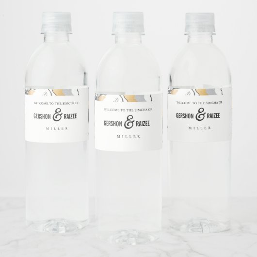 Étiquette de bouteille d'eau de fleur (Bouteilles)