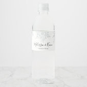 Étiquette de bouteille d'eau de flocon d'argent d' (Devant)