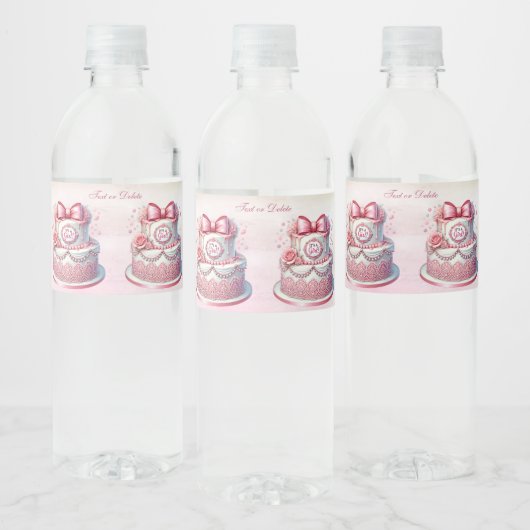 Étiquette de bouteille d'eau de la boîte rose de g (Bouteilles)
