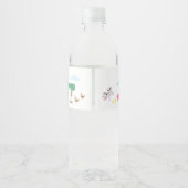 Étiquette de bouteille d'eau de la ferme, barnyard (Dos)