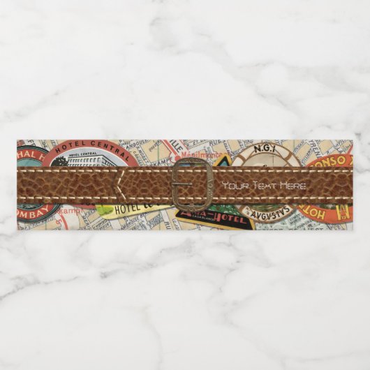 Étiquette de bouteille d'eau de la fête de voyage (Étiquettes simples)