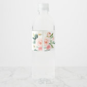 Étiquette de bouteille d'eau de la Fête des mariée (Dos)