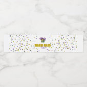 Étiquette de bouteille d'eau de la fête Mardi Gras (Étiquettes simples)