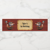 Étiquette de bouteille d'eau de la fête pirate (Étiquettes simples)