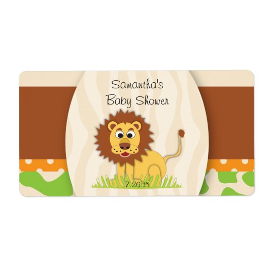Étiquette de bouteille d'eau de Lion (Devant)
