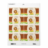 Étiquette de bouteille d'eau de Lion (Feuille entière)