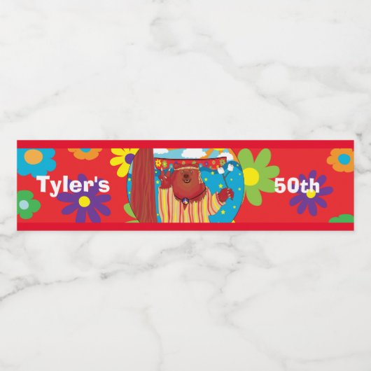 Étiquette de bouteille d'eau de l'ours super (Étiquettes simples)