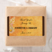 Étiquette de bouteille d'eau de marguerites rustiq (En situation)