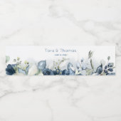 Étiquette de bouteille d'eau de mariage aux pivoin (Étiquettes simples)