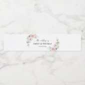 Étiquette de bouteille d'eau de mariage aux roses (Étiquettes simples)