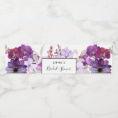 Étiquette de bouteille d'eau de mariage avec feuil (Étiquettes simples)