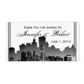 Étiquette de bouteille d'eau de mariage de Chicago (Devant)