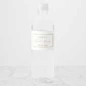 Étiquette de bouteille d'eau de mariage minimalist (Devant)