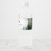 Étiquette de bouteille d'eau de mariage rustique ' (Devant)