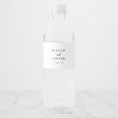 Étiquette de bouteille d'eau de Mariage rustique S (Devant)