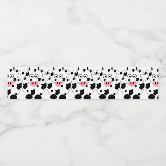 Étiquette de bouteille d'eau de vache (Étiquettes simples)