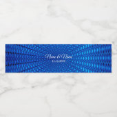 Étiquette de bouteille d'eau décorative bleue (Étiquettes simples)