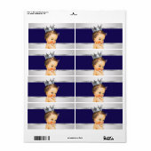 Étiquette de bouteille d'eau du petit Baby shower  (Feuille entière)