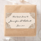 Étiquette de bouteille d'eau en fibre d'or victori (En situation)