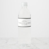 Étiquette de bouteille d'eau feuilletée minimalist (Devant)