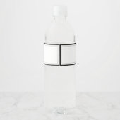 Étiquette de bouteille d'eau feuilletée minimalist (Dos)