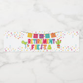 Étiquette de bouteille d'eau Fiesta de retraite -  (Étiquettes simples)