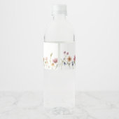 Étiquette de bouteille d'eau fleur sauvage (Dos)
