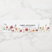 Étiquette de bouteille d'eau fleur sauvage (Étiquettes simples)