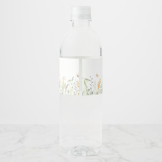 Étiquette de bouteille d'eau florale (Dos)