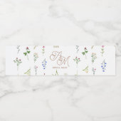 Étiquette de bouteille d'eau florale (Étiquettes simples)