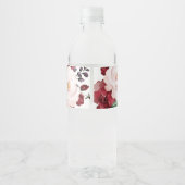 Étiquette de bouteille d'eau florale de Bourgogne  (Dos)