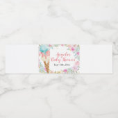 Étiquette de bouteille d'eau florale glace pastel (Étiquettes simples)