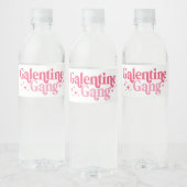 Étiquette de bouteille d'eau Gang de Galentine (Bouteilles)