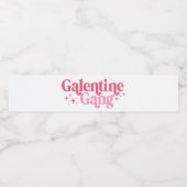 Étiquette de bouteille d'eau Gang de Galentine (Étiquettes simples)