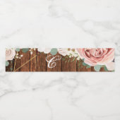 Étiquette de bouteille d'eau initiale Monogramme R (Étiquettes simples)