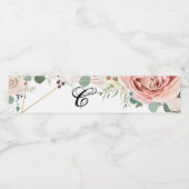 Étiquette de bouteille d'eau initiale Monogramme R (Étiquettes simples)