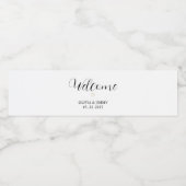 Étiquette de bouteille d'eau mariage | Accueil mar (Étiquettes simples)