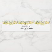 Étiquette de bouteille d'eau Mariage citron (Étiquettes simples)