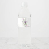 Étiquette de bouteille d'eau Mariage de lavande ve (Dos)