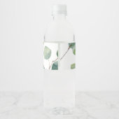 Étiquette de bouteille d'eau Mariage Eucalyptus (Dos)