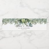 Étiquette de bouteille d'eau Mariage Eucalyptus Fl (Étiquettes simples)