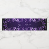 Étiquette de bouteille d'eau Mariage violet (Étiquettes simples)