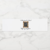 Étiquette de bouteille d'eau Memorial Gold Frame (Étiquettes simples)