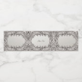 Étiquette de bouteille d'eau moderne ornée d'argen (Étiquettes simples)