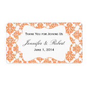 Étiquette de bouteille d'eau Nectarine et Damask b (Devant)