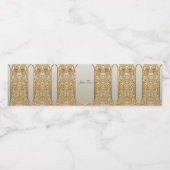 Étiquette de bouteille d'eau ornée or moderne (Étiquettes simples)