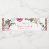 Étiquette de bouteille d'eau Parties scintillant o (Étiquettes simples)