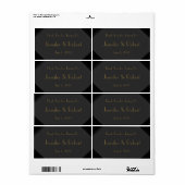 Étiquette de bouteille d'eau posh Art Déco (Feuille entière)