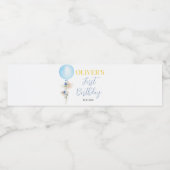 Étiquette de bouteille d'eau pour garçon Floral Ba (Étiquettes simples)