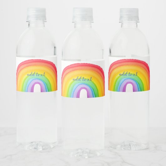 Étiquette de bouteille d'eau Rainbow couleurs (Bouteilles)
